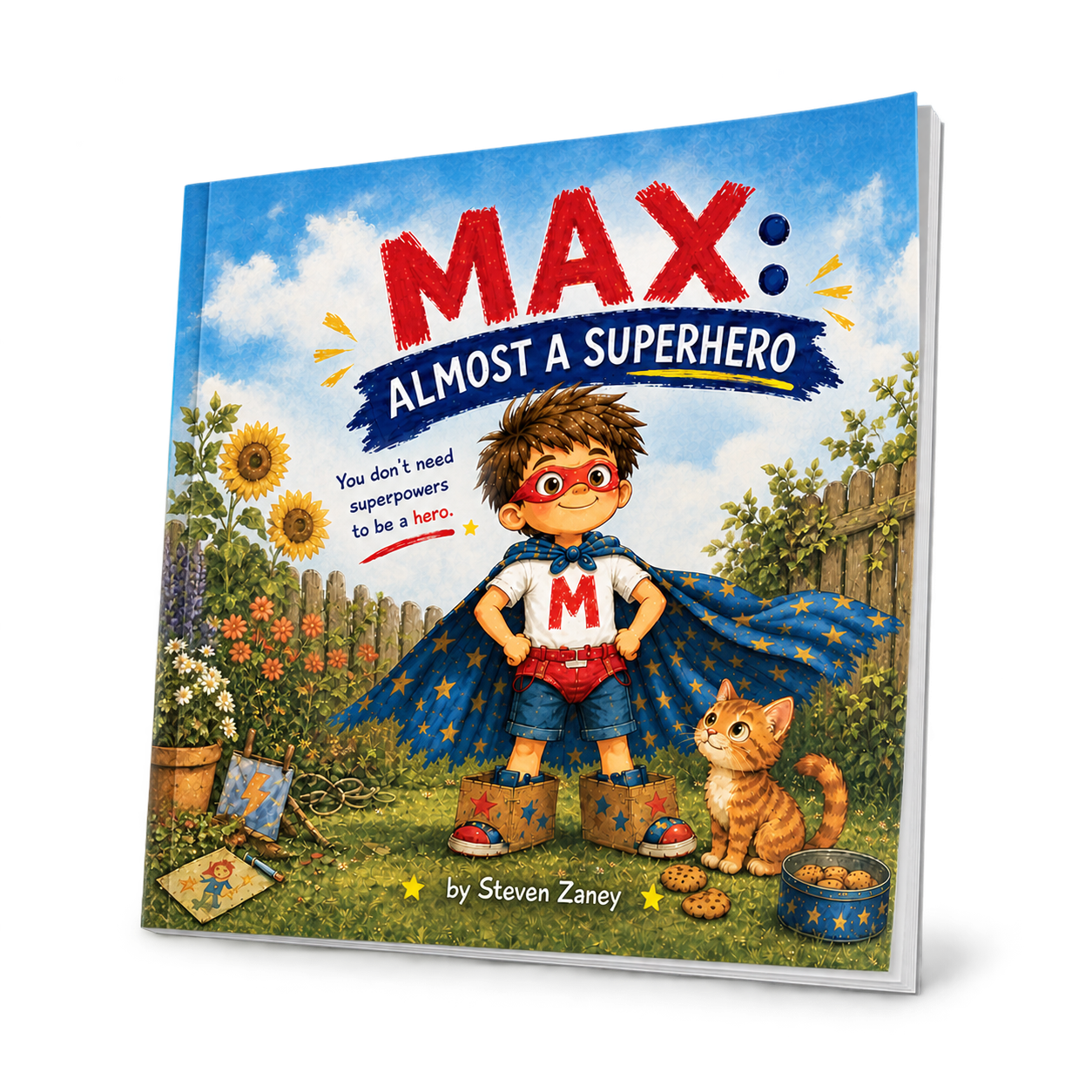 Max: Almost a Superhero softcover picture book
