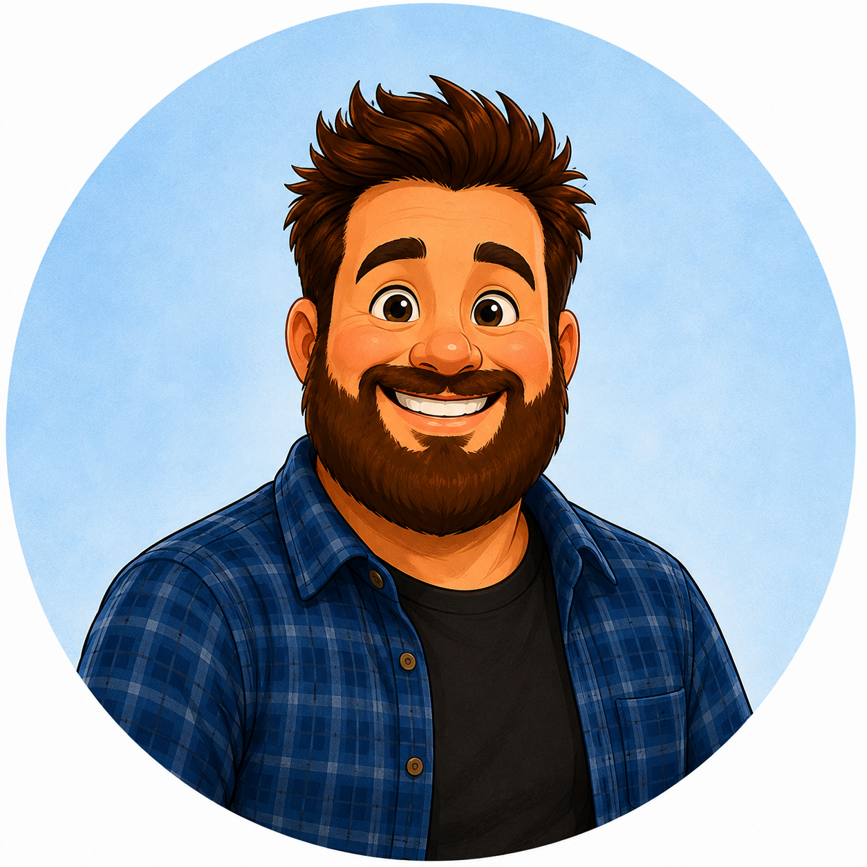 Illustrated portrait of Steven Zaney